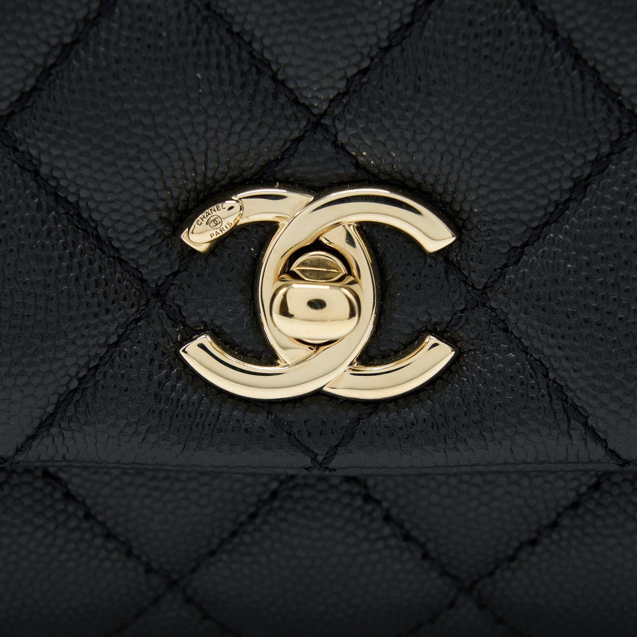 CHANEL EXTRA MINI COCO HANDLE CAVIAR BLACK LGHW