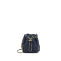 CHANEL MINI DRAWSTRING BUCKET BAG LAMBSKIN NAVY GHW