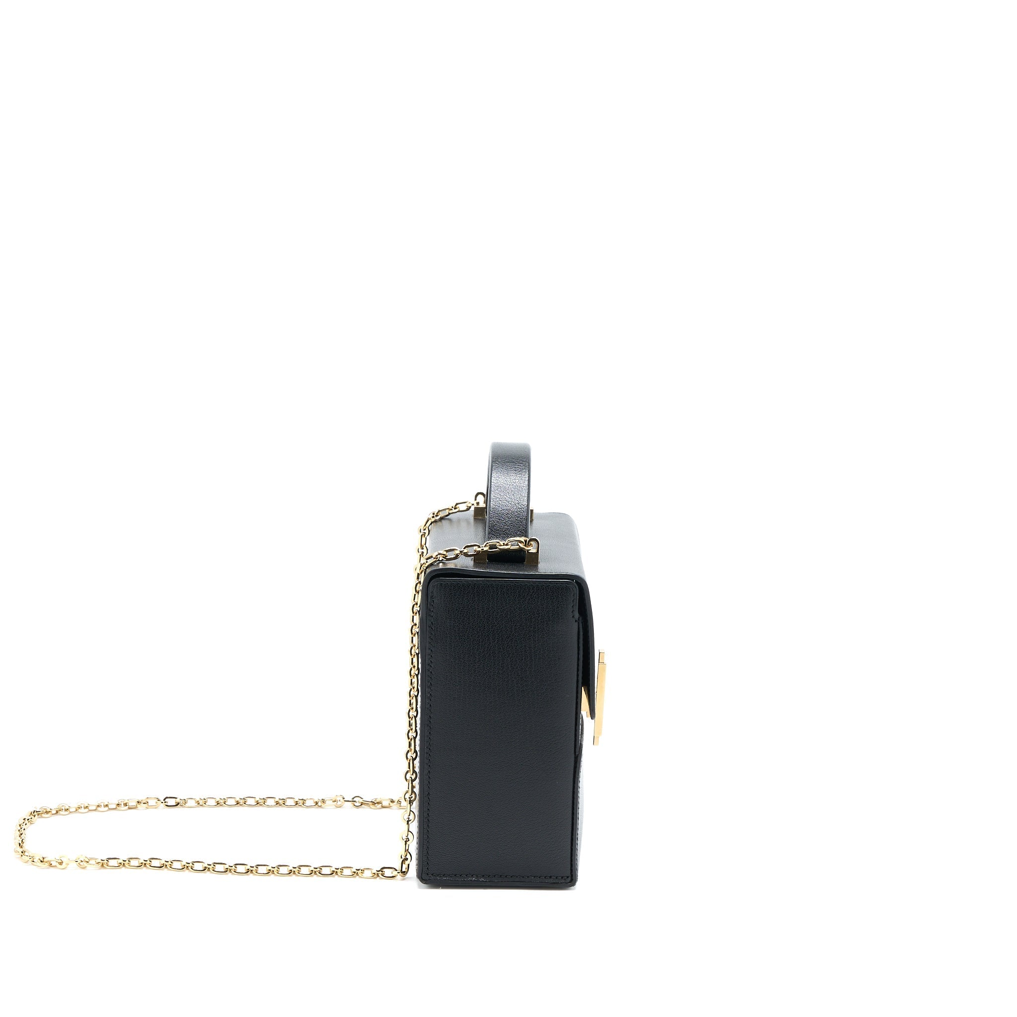 HERMES CINHETIC BAG CHEVRE CHAMKILA BLACK GHW