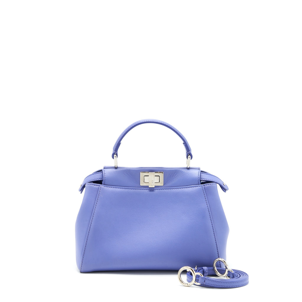 FENDI SMALL PEEKABOO LAMBSKIN PURPLE SHW