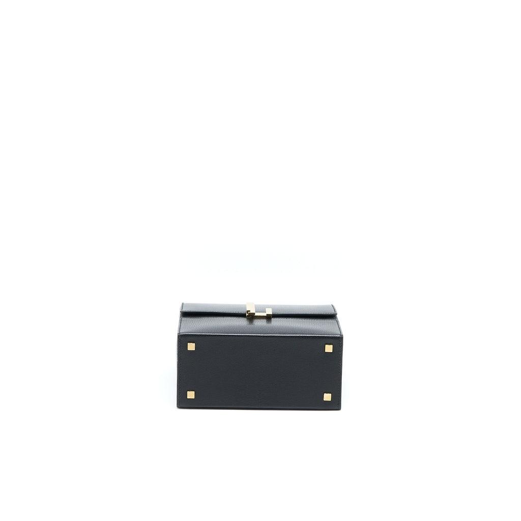 HERMES CINHETIC BAG CHEVRE CHAMKILA BLACK GHW