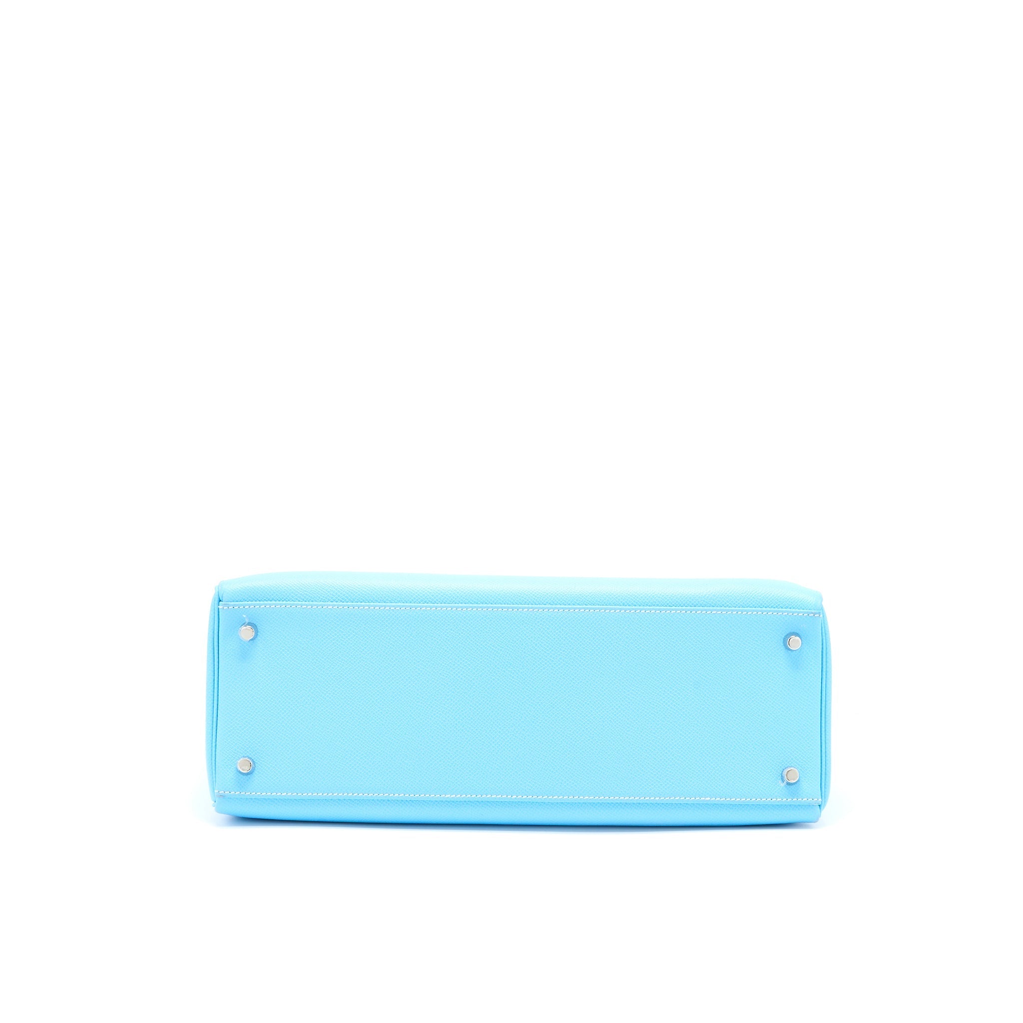 HERMES KELLY 35 EPSOM 7N BLUE CELESTE SHW
