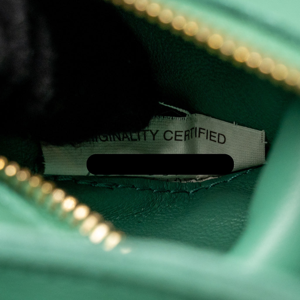BOTTEGA VENETA CASSETTE BAG LAMBSKIN GREEN GHW