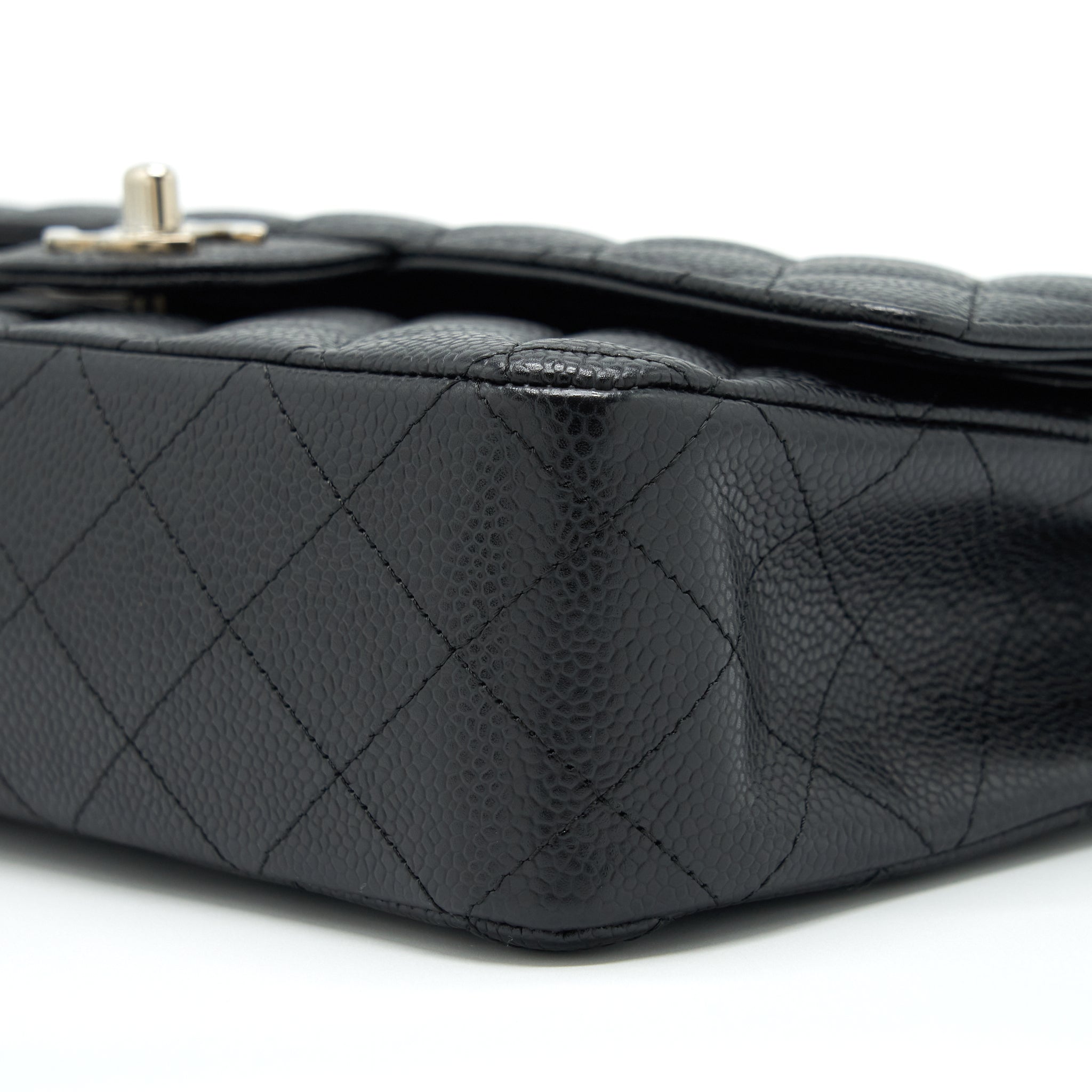 CHANEL MEDIUM CLASSIC FLAP BAG CAVIAR BLACK SHW