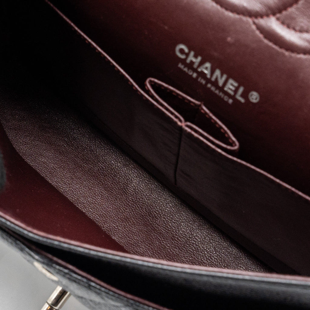 CHANEL MEDIUM CLASSIC FLAP BAG CAVIAR BLACK WITH SHW