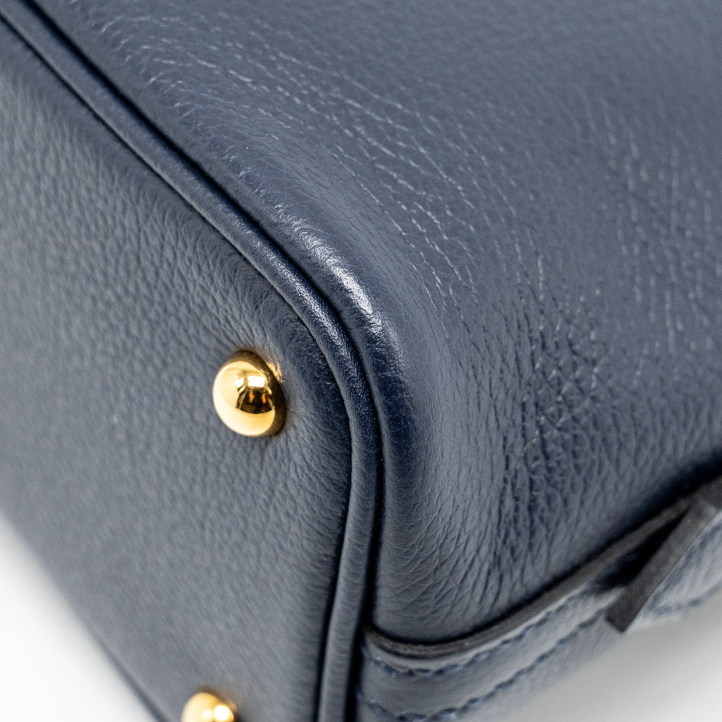 HERMES MINI BOLIDE EVERCOLOR BLUE NUIT GHW