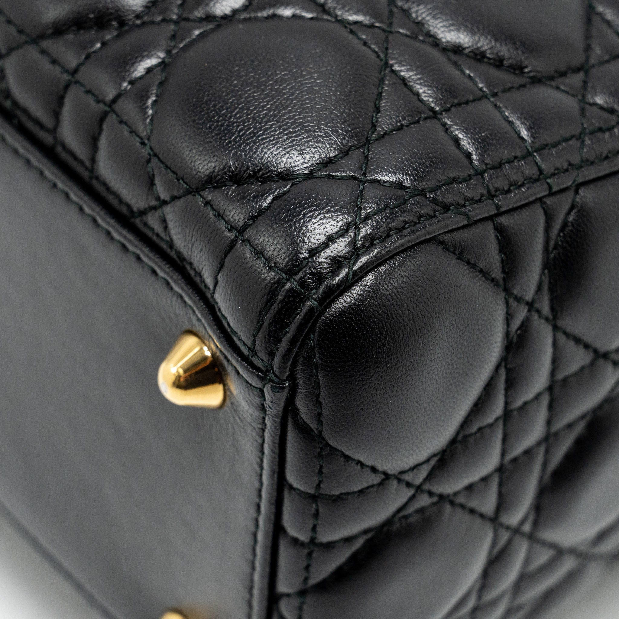DIOR LARGE LADY DIOR LAMBSKIN BLACK GHW