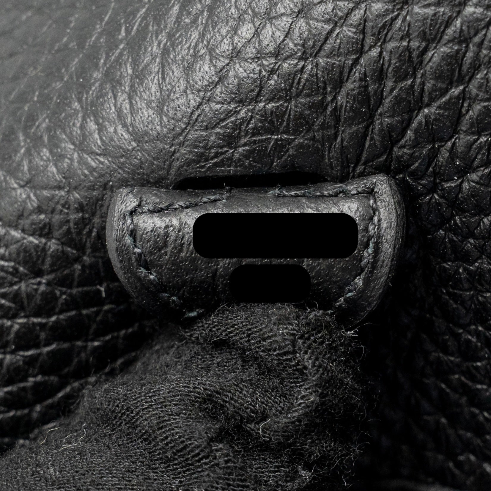 HERMES MINI EVELYNE SHORT CLEMENCE BLACK/GRIS MISTY SHW