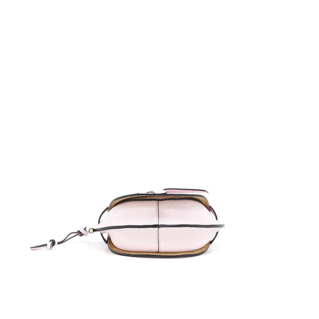 LOEWE MINI GATE BAG GRAINED CALFSKIN ICY PINK