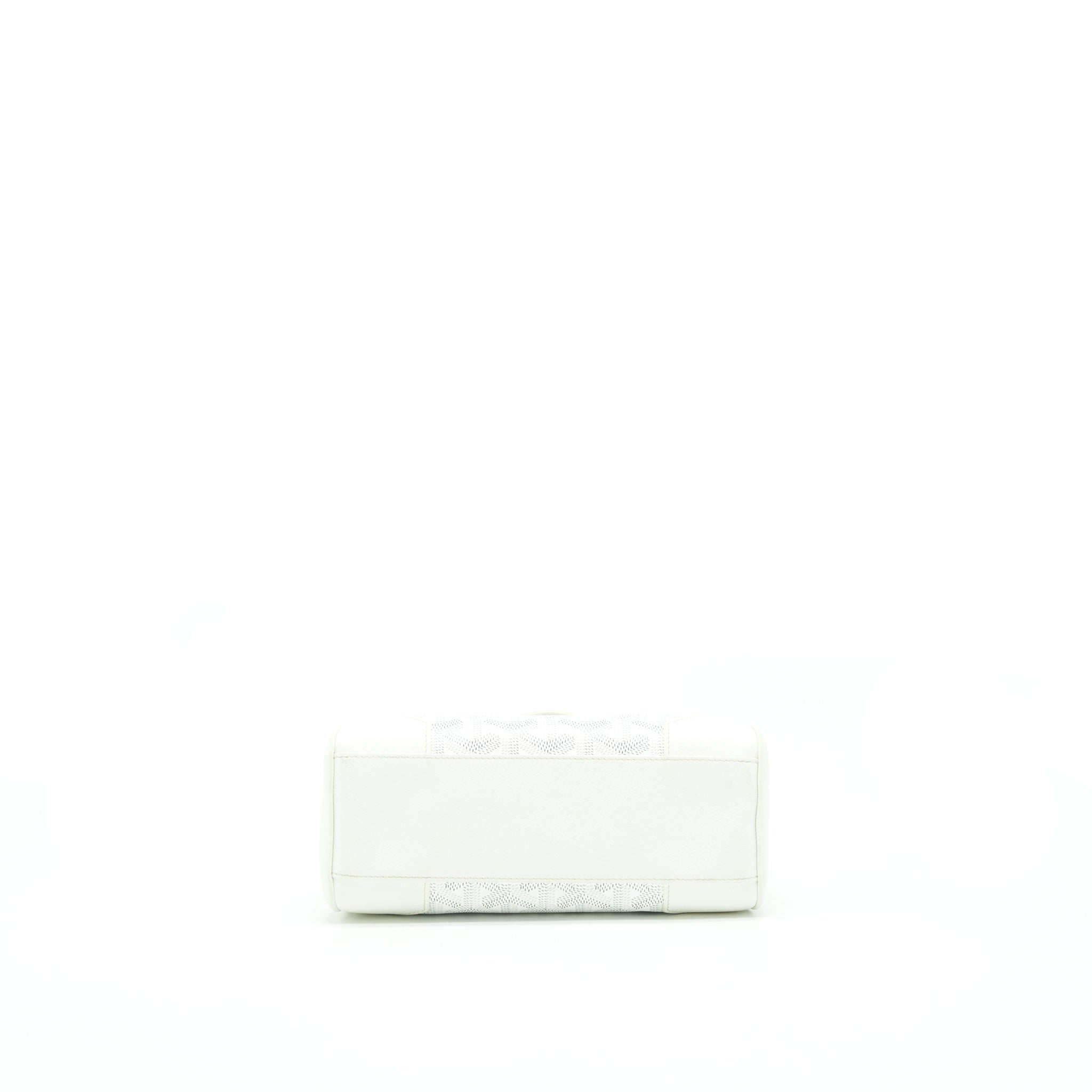 GOYARD SAIGON MINI GOYARDINE CANVAS WHITE SHW