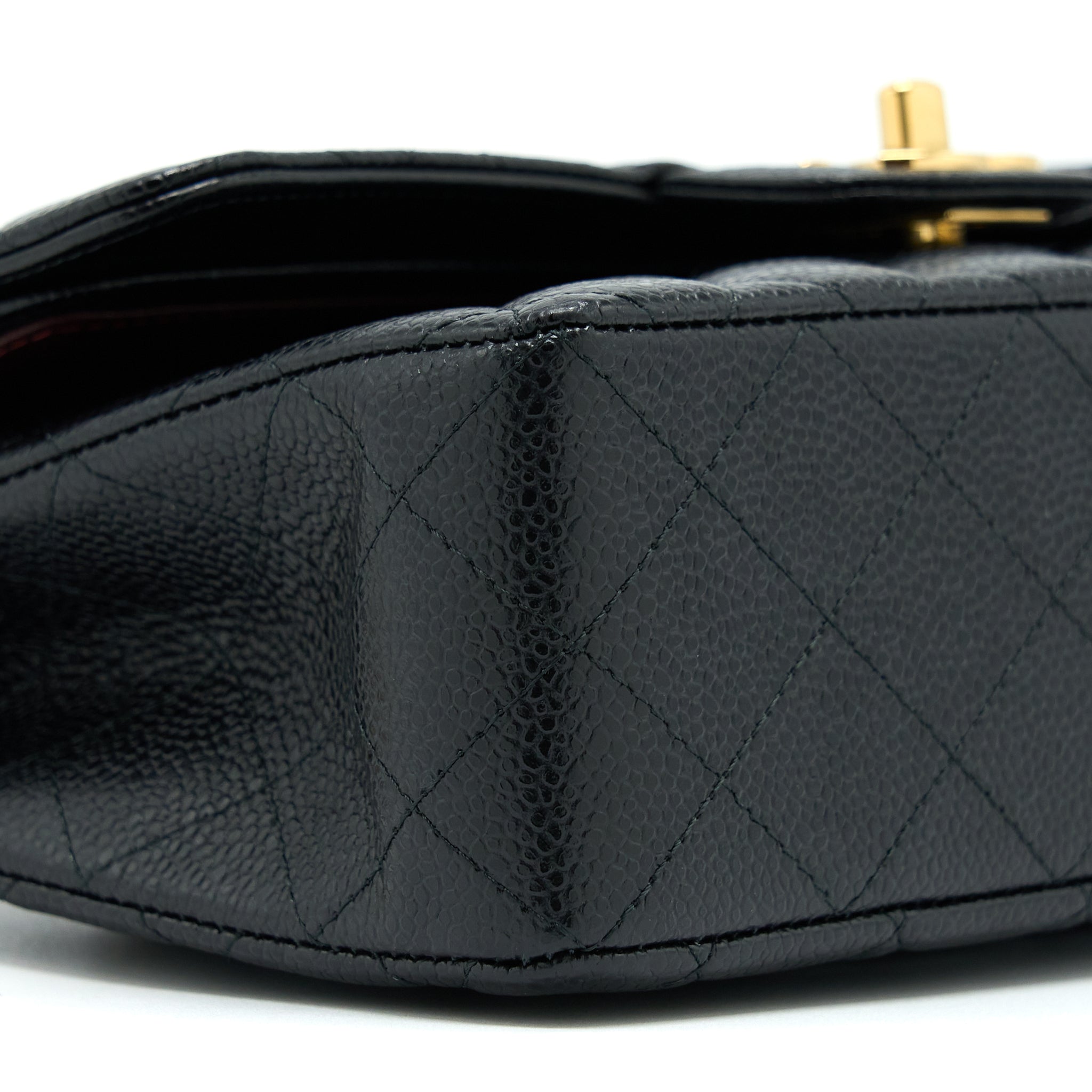 CHANEL SMALL CLASSIC FLAP BAG CAVIAR BLACK GHW(MICROCHIP)