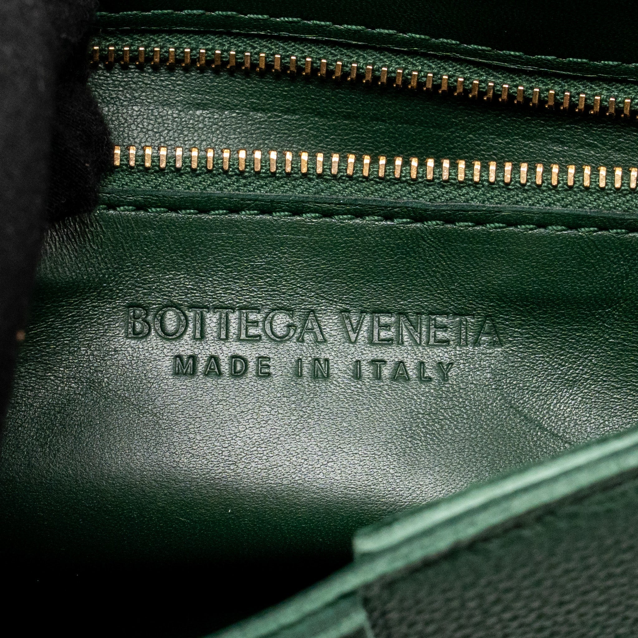 BOTTEGA VENETA SMALL CASSETTE BAG CHARM STRAP LIMITED EDITION CALFSKIN GREEN GHW