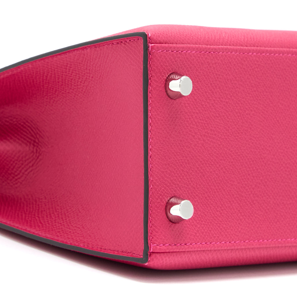 HERMES KELLY 25 EPSOM FRAMBOISE/PRUNE SHW