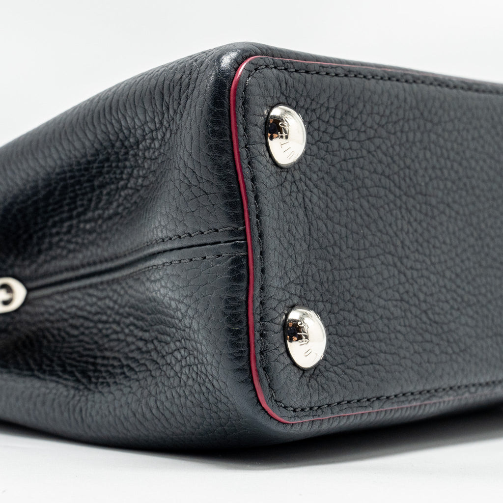 LOUIS VUITTON CAPUCINES BB TAURILLON NAVY SHW