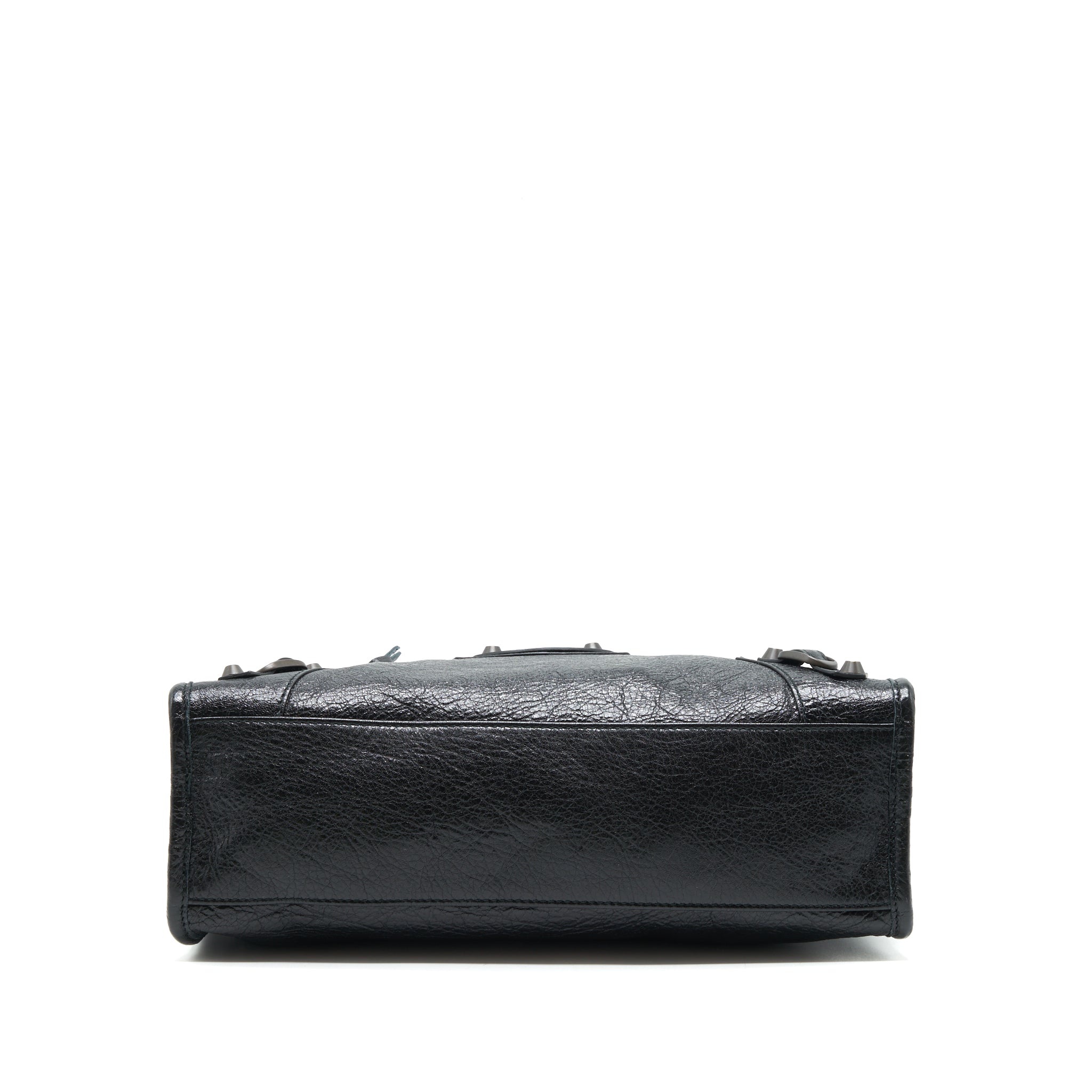 BALENCIAGA SMALL CLASSIC CITY CROSSBODY BAG BLACK WITH LOGO PRINT STRAP