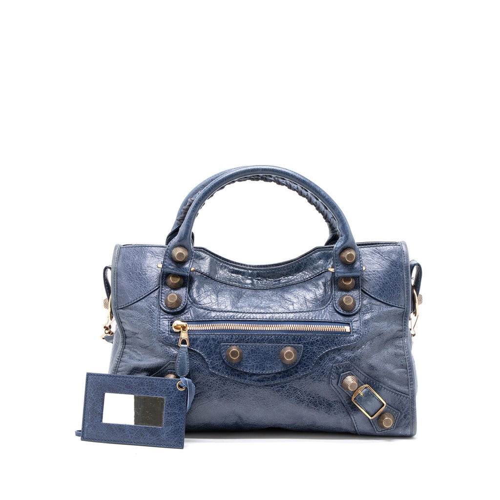 BALENCIAGA GIANT CITY BAG DARK BLUE RGHW