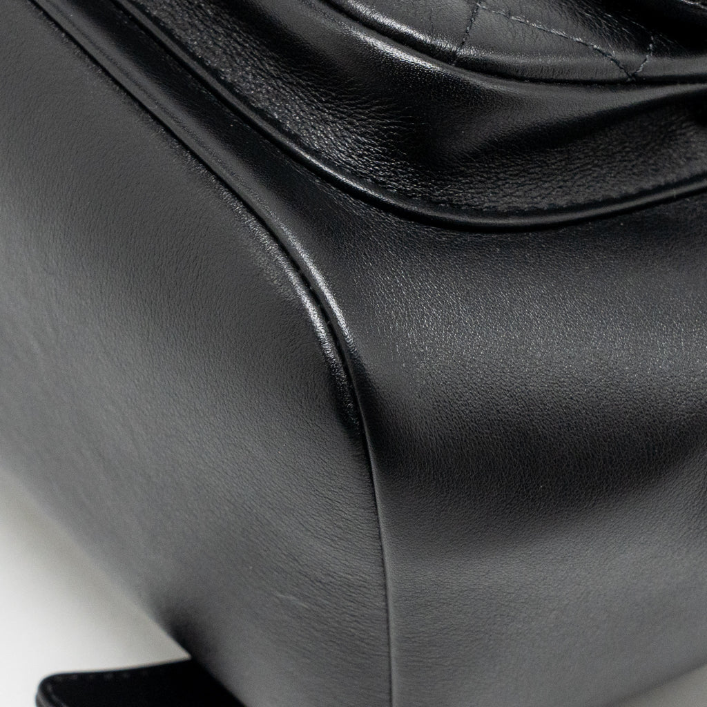 CHANEL MINI DUMA BACKPACK CALFSKIN BLACK LGHW (MICROCHIP)