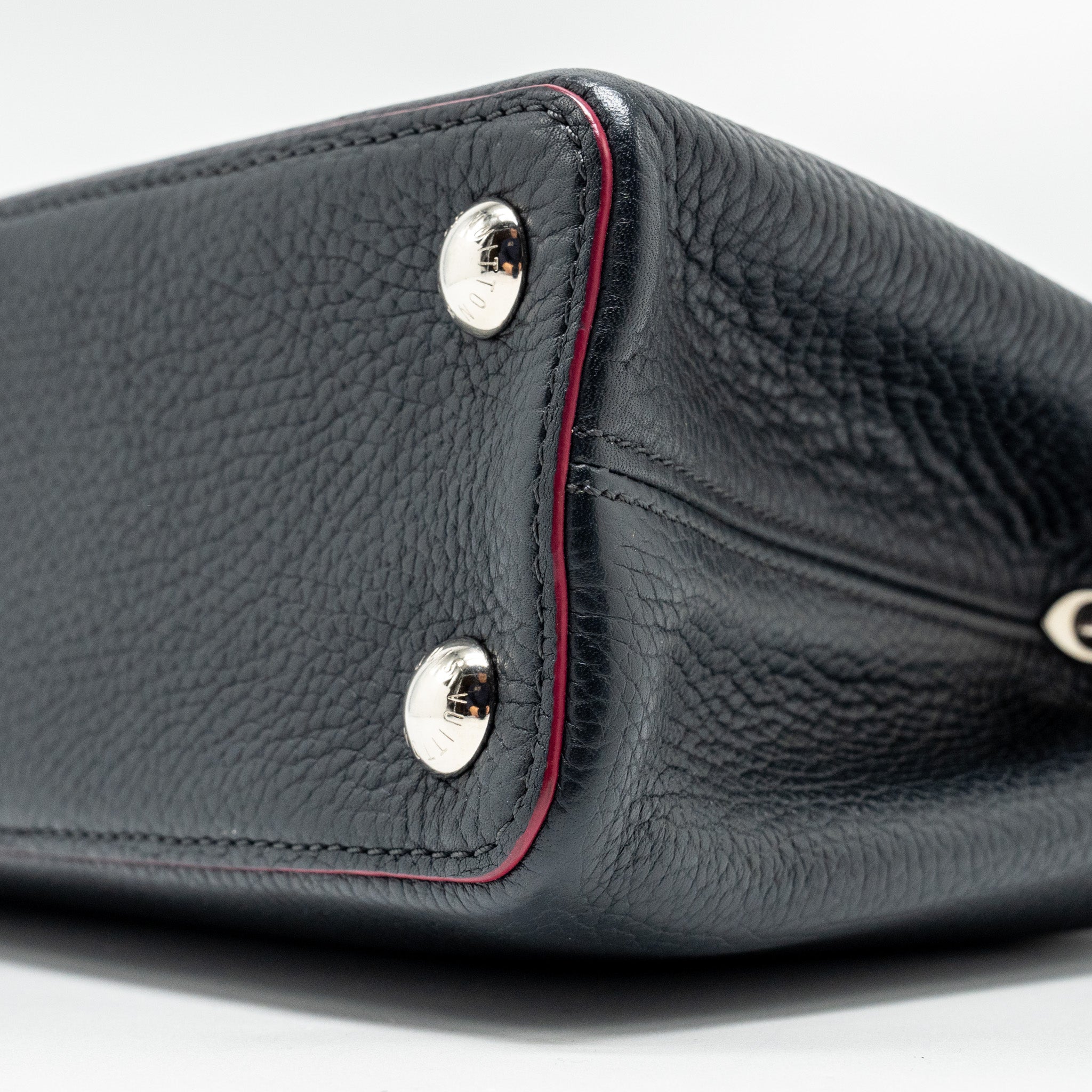 LOUIS VUITTON CAPUCINES BB TAURILLON NAVY SHW
