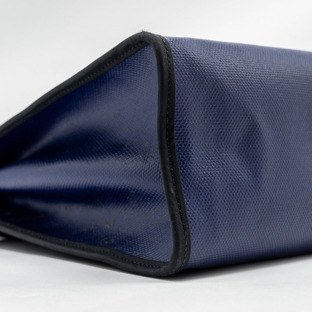 HERMES HERBAG 31 ZIP BAG TOLIE H BERLINE CANVAS/VACHE HUNTER BLUE ENCRE/BLACK SHW