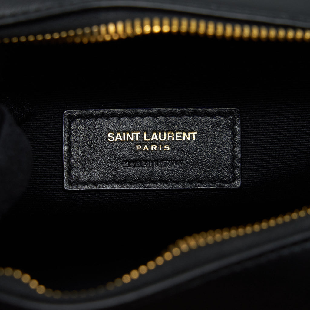 SAINT LAURENT/YSL LOU CAMERA BAG CALFSKIN BLACK GHW