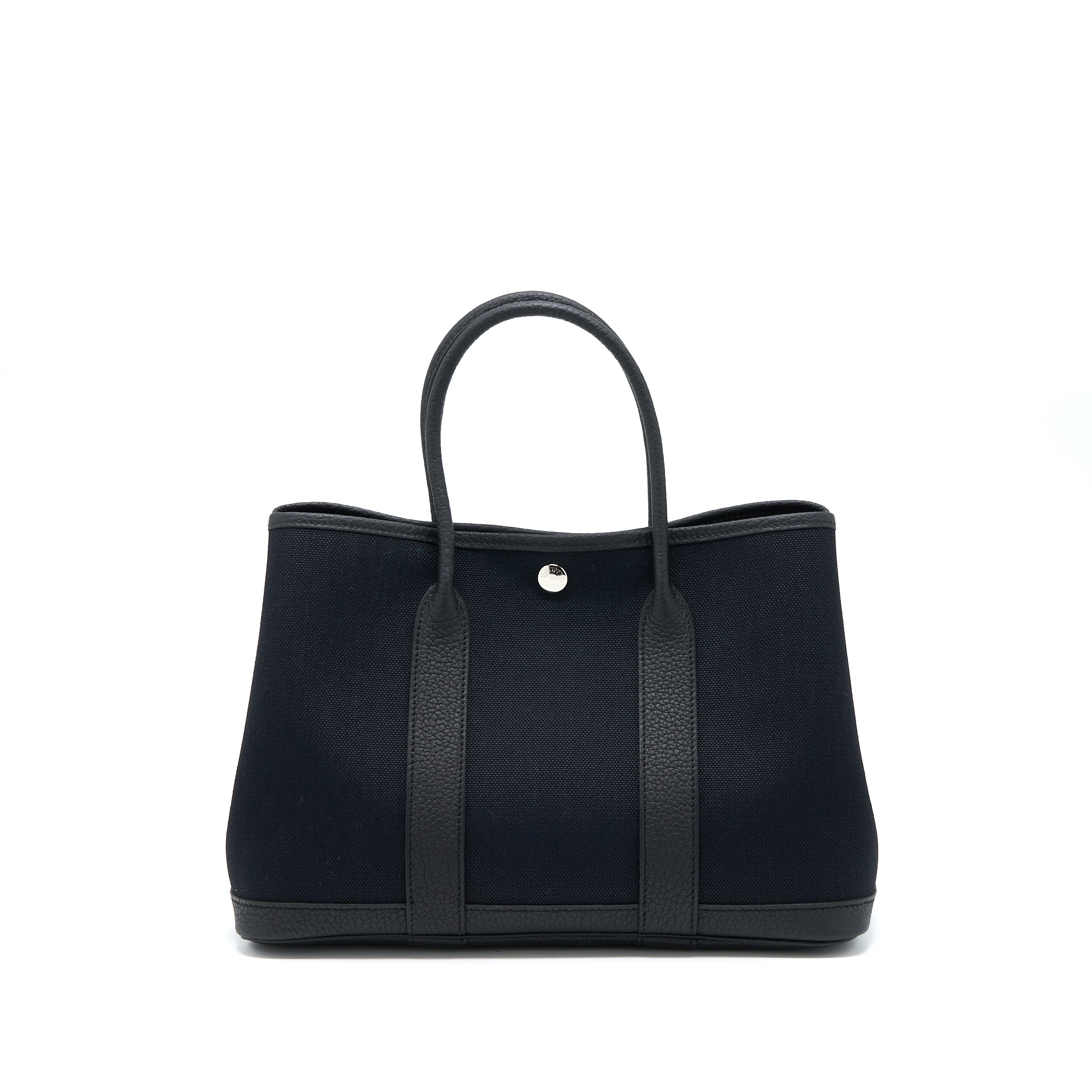HERMES GARDEN PARTY 30 CANVAS/LEATHER BLACK SHW