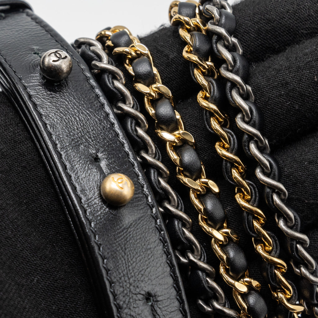 CHANEL SMALL GABRIELLE HOBO BAG AGED CALFSKIN BLACK MULTICOLOUR HARDWARE