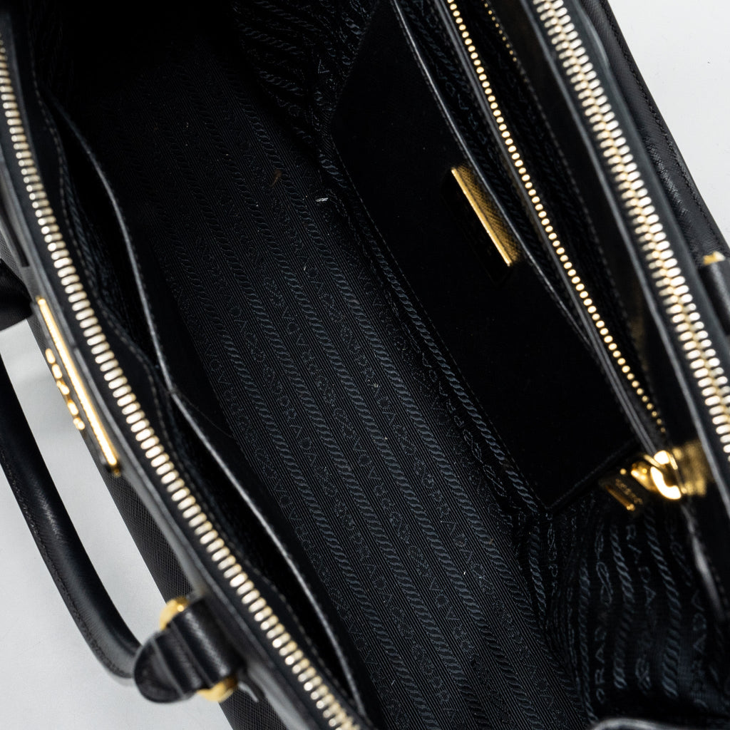 PRADA SAFFIANO TOTE BAG CALFSKIN BLACK GHW
