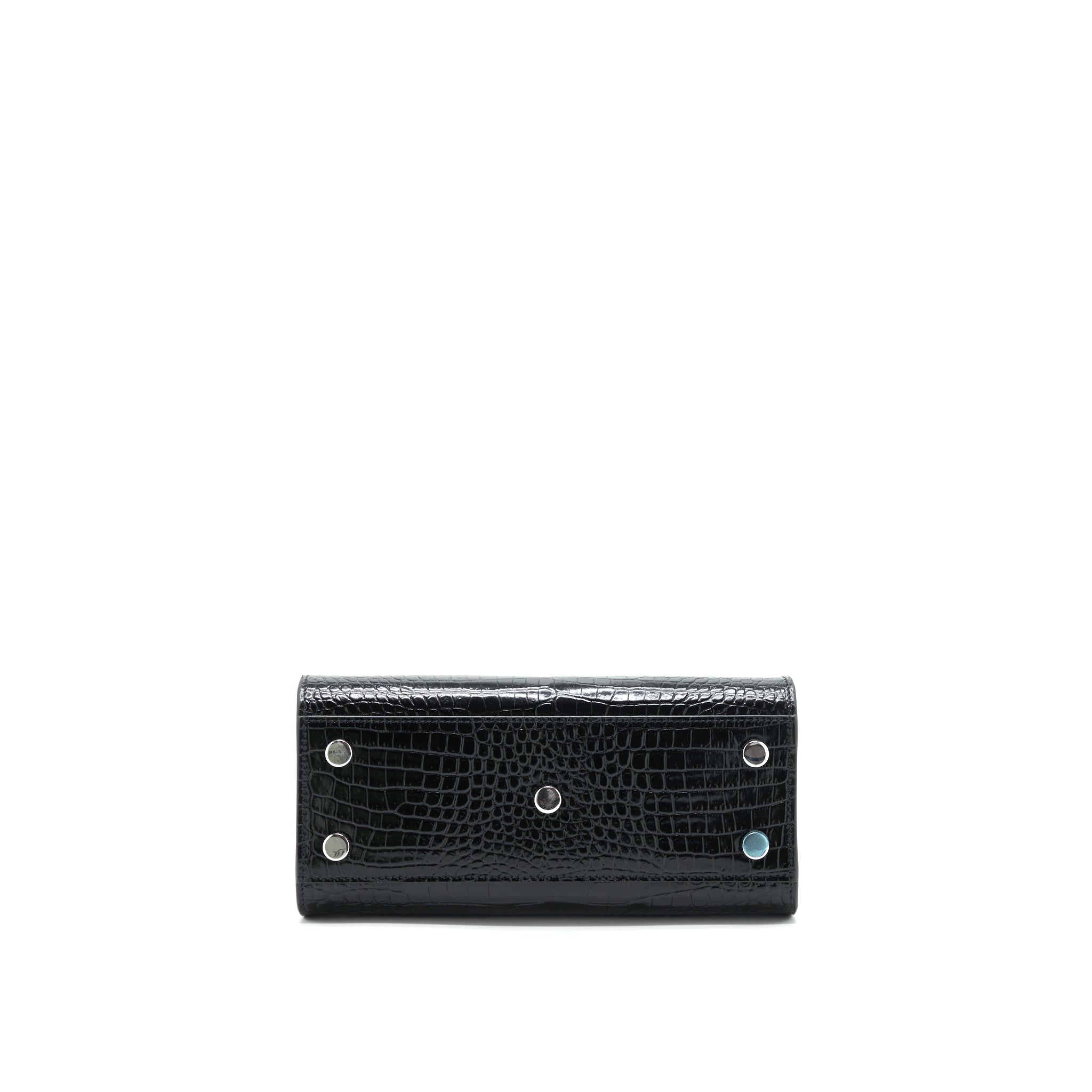 SAINT LAURENT SAC DE JOUR NANO IN CROC EMBOSSED CALFSKIN BLACK SHW