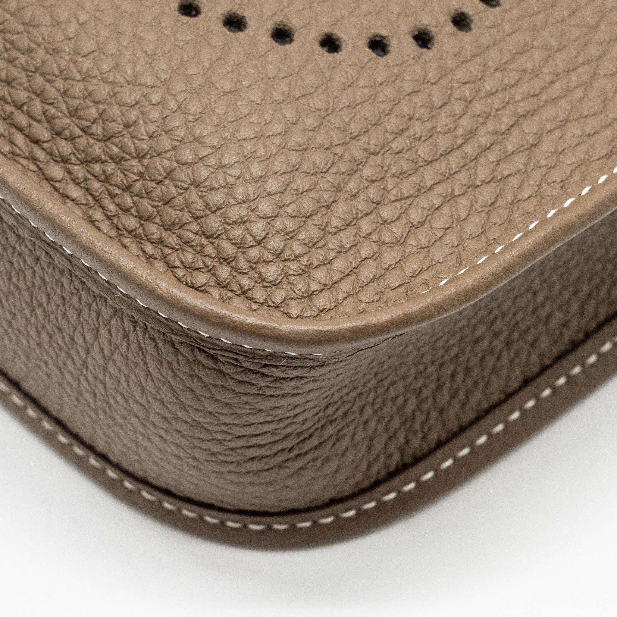 HERMES MINI EVELYNE CLEMENCE ETOUPE / BLUE NUIT GHW