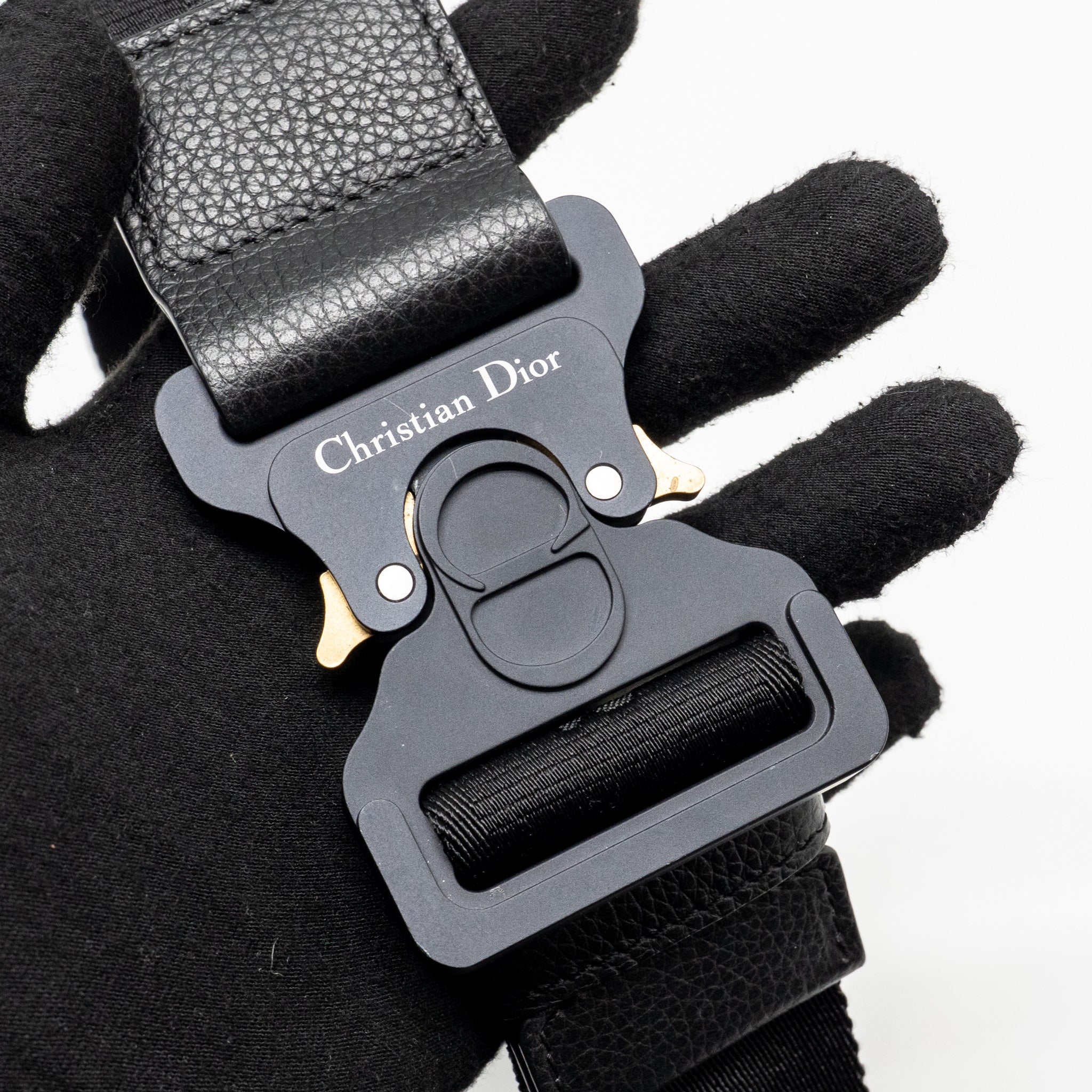 DIOR HOMME SADDLE BAG CALFSKIN BLACK SHW