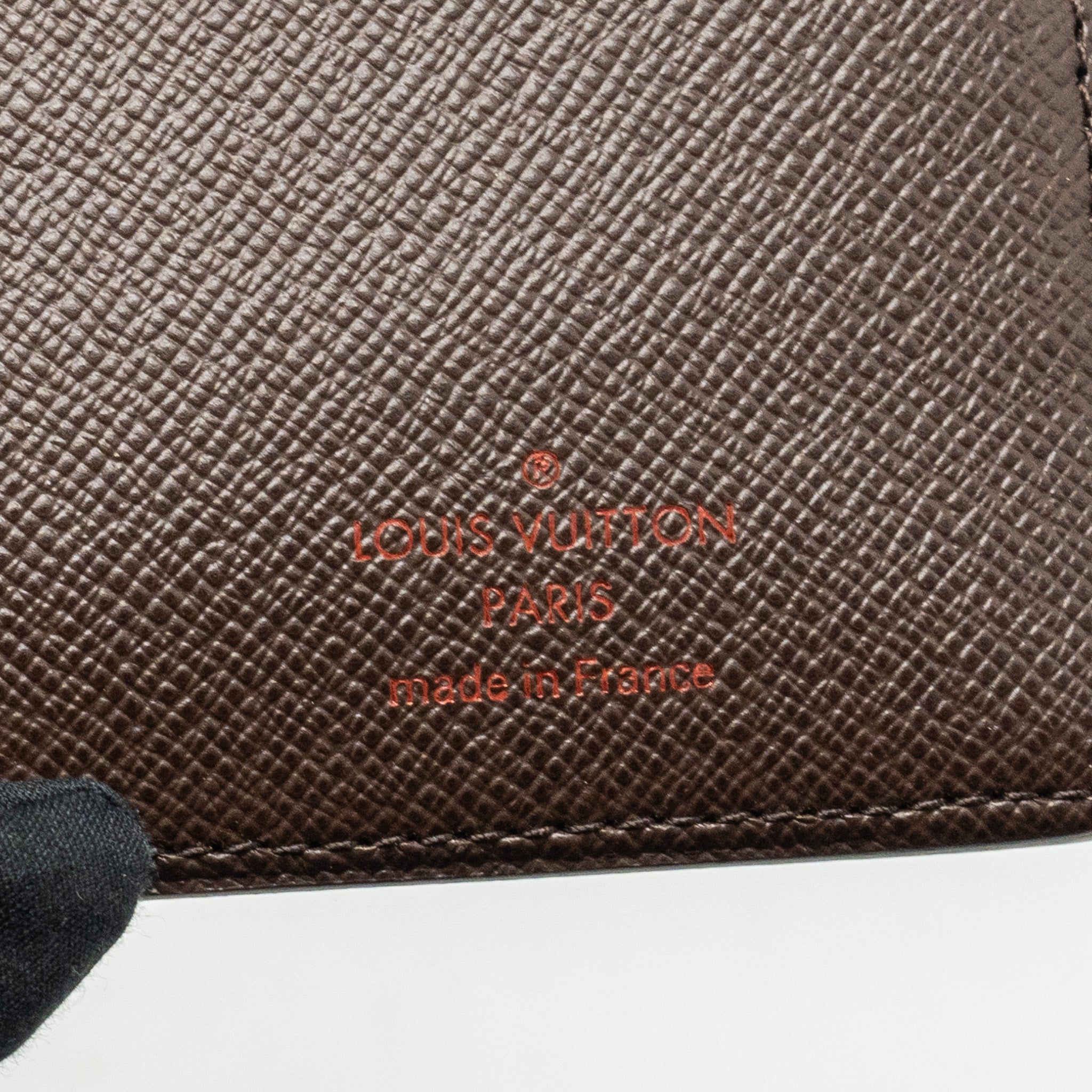 LOUIS VUITTON BRAZZA LONG WALLET DAMIER EBENE CANVAS GHW
