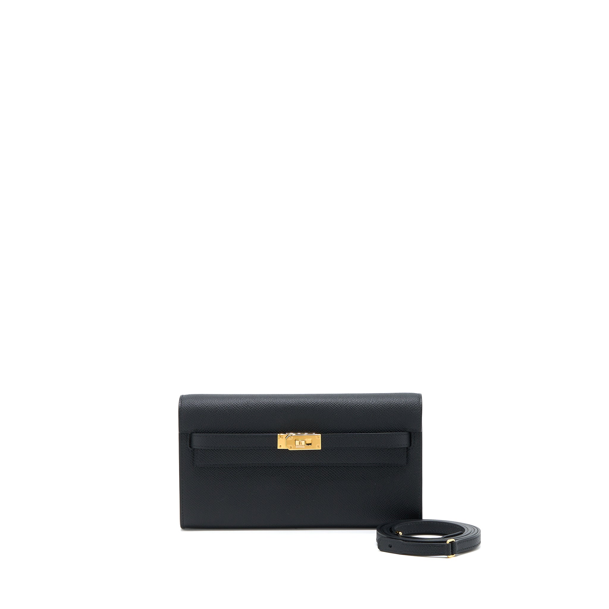 HERMES KELLY TO GO EPSOM BLACK GHW