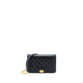 CHANEL BOY WALLET ON CHAIN LAMBSKIN BLACK BRUSHED GHW