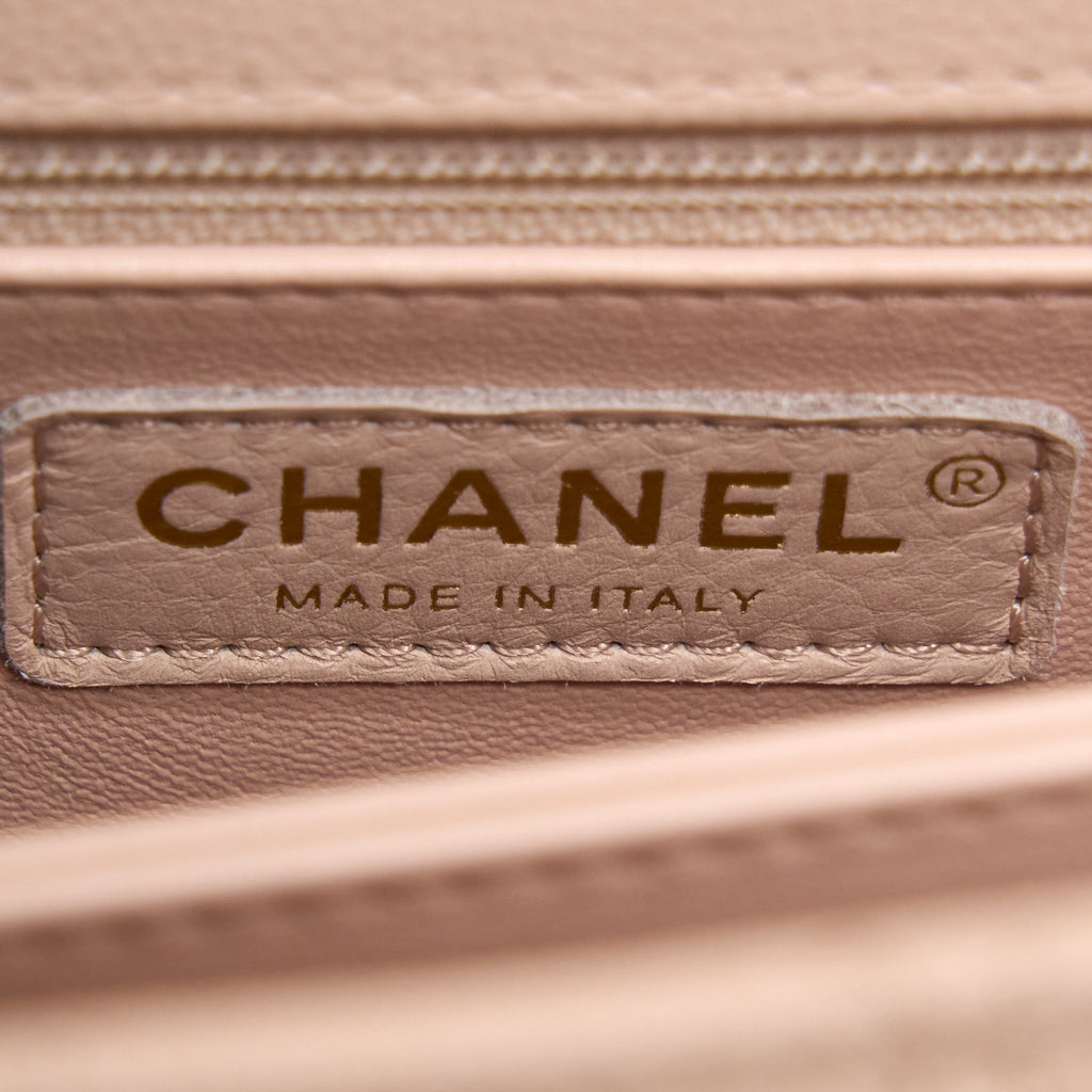 CHANEL 21A SMALL COCO HANDLE CAVIAR ND022 ROSE CLAIR / LIGHT PINK LGHW(MICROCHIP)