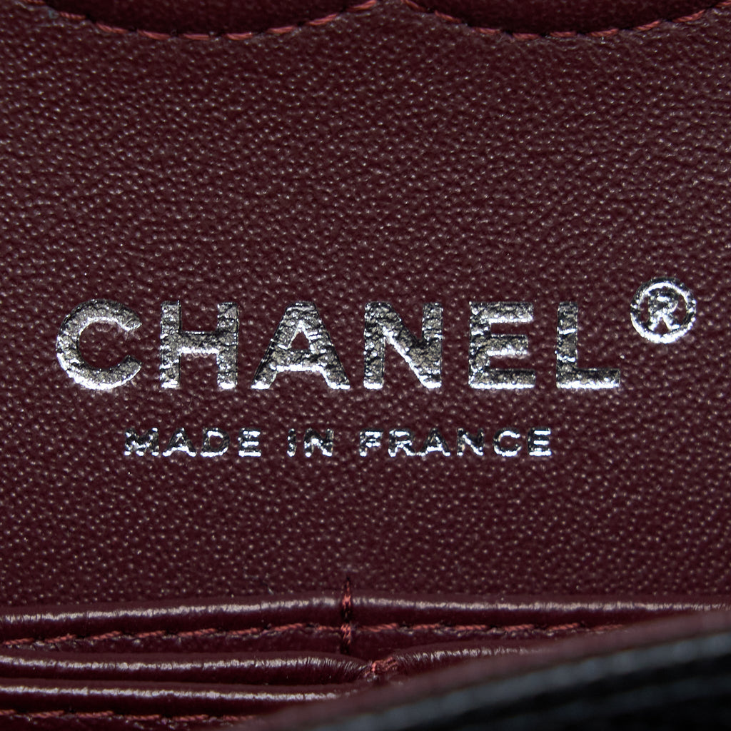 CHANEL SMALL CLASSIC DOUBLE FLAP BAG CAVIAR BLACK SHW(MICROCHIP)