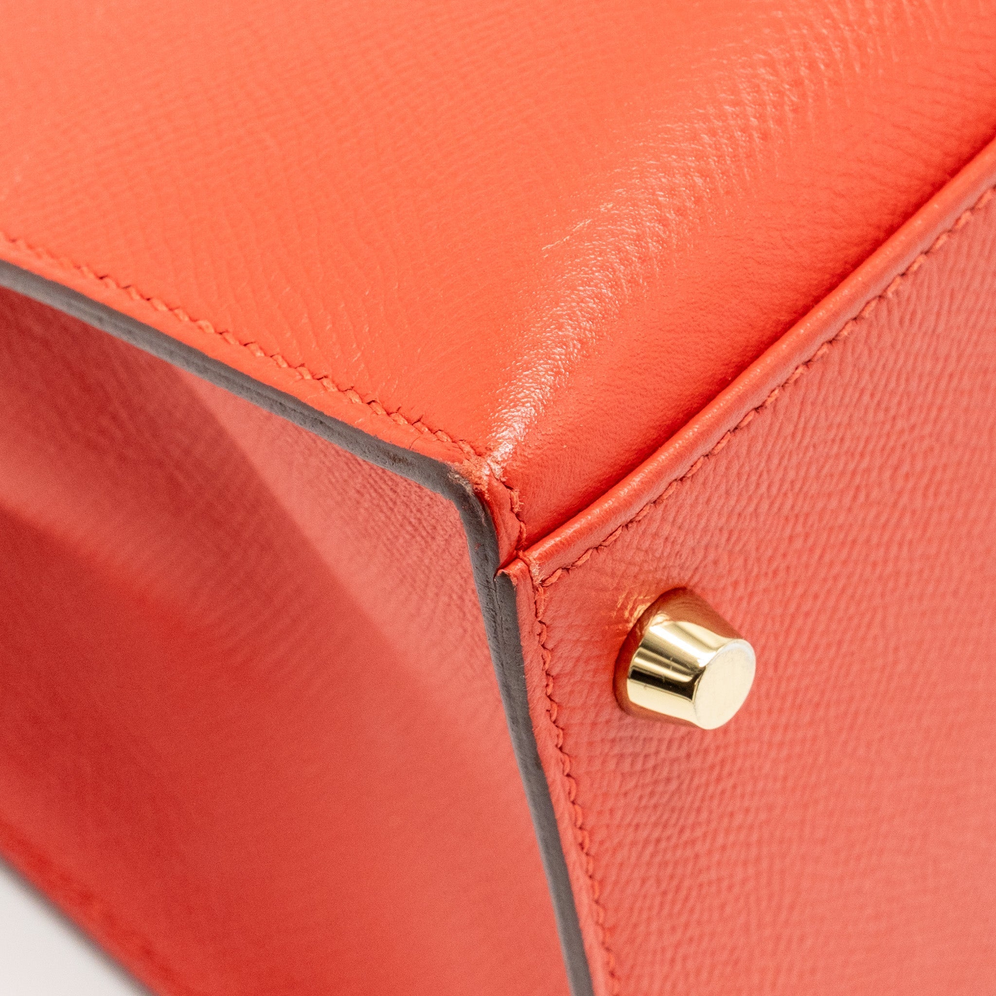 HERMES KELLY 28 EPSOM ROUGE PIVOINE GHW
