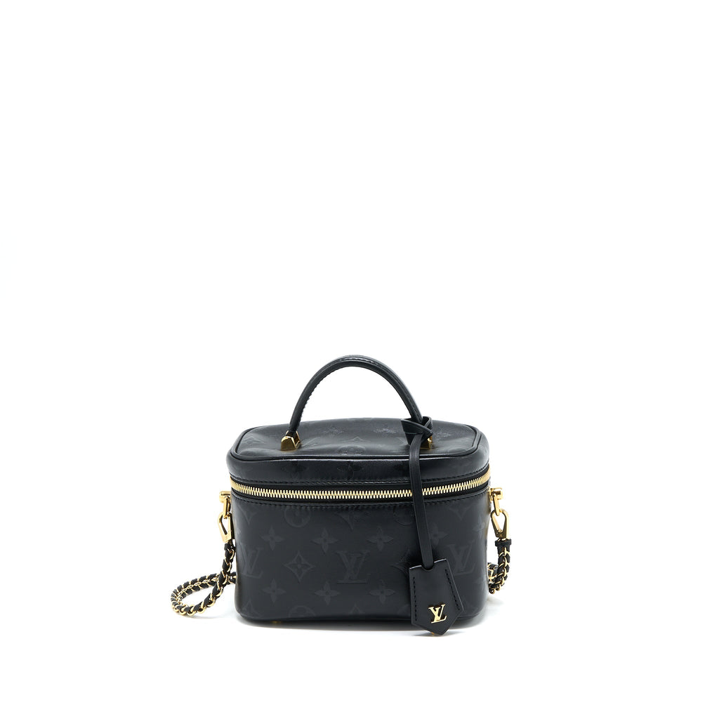 LOUIS VUITTON VANITY PM MONOGRAM LAMBSKIN BLACK GHW