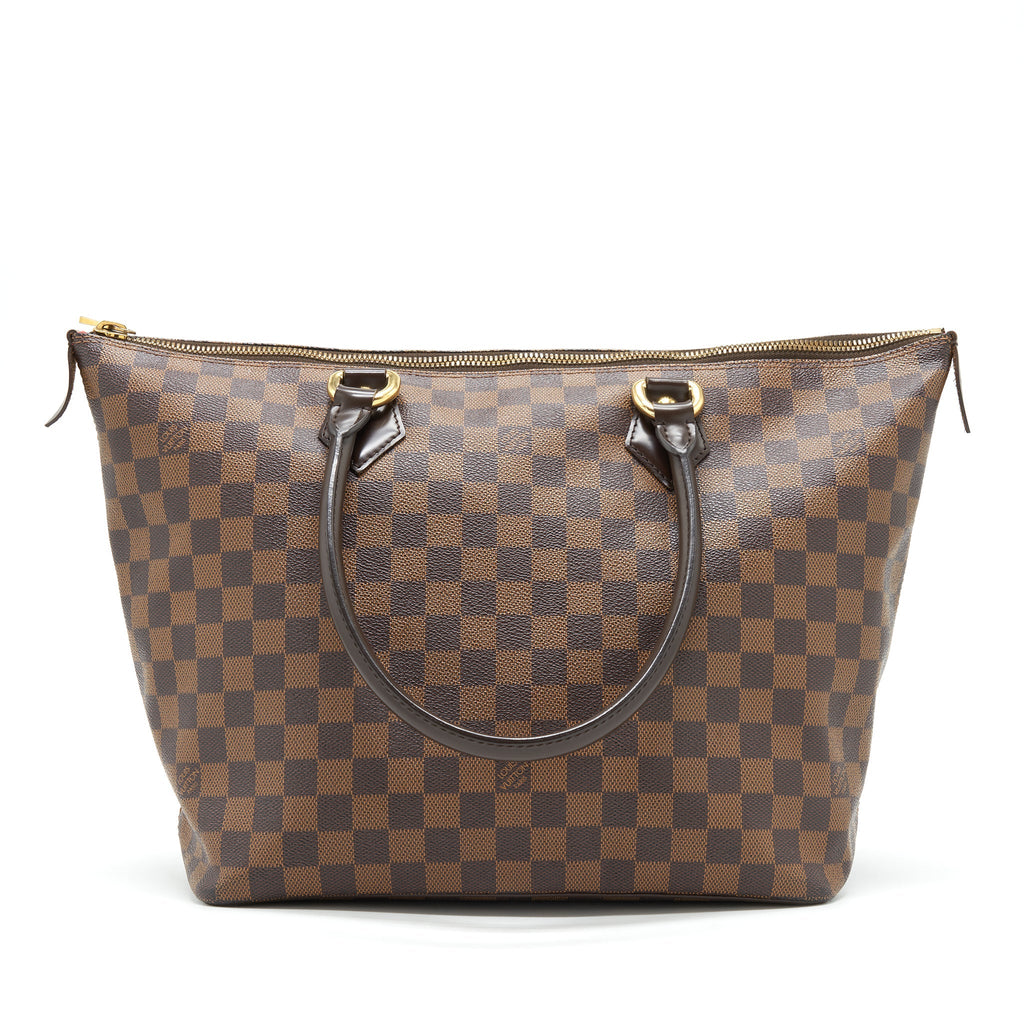 LOUIS VUITTON SALEYA TOTE BAG DAMIER EBENE CANVAS GHW