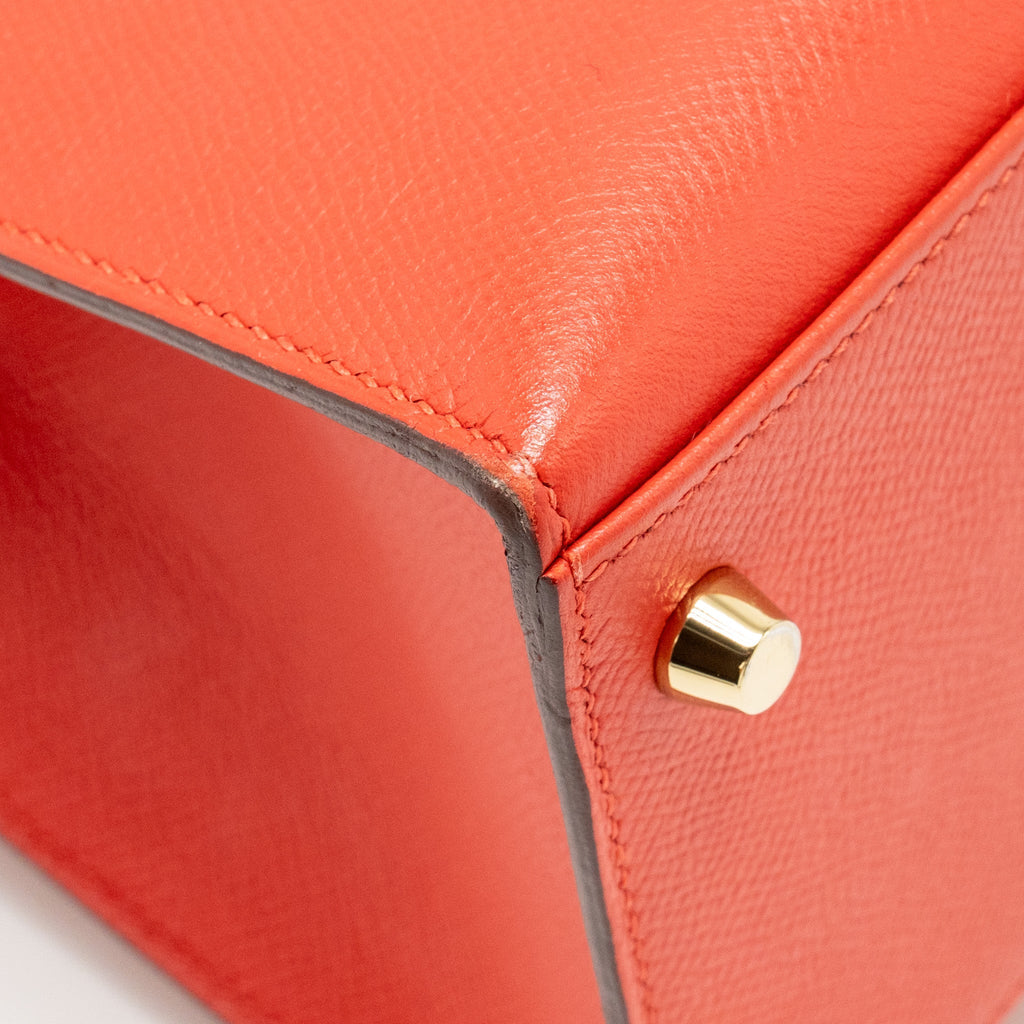 HERMES KELLY 28 EPSOM ROUGE PIVOINE GHW