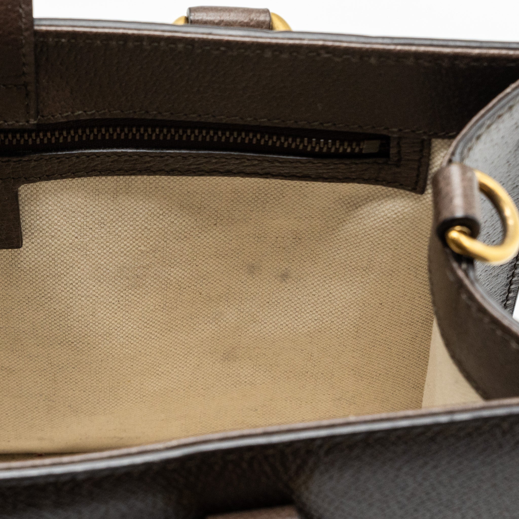 GUCCI TOP HANDLE TOTE BAG CALFSKIN DARK BROWN GHW