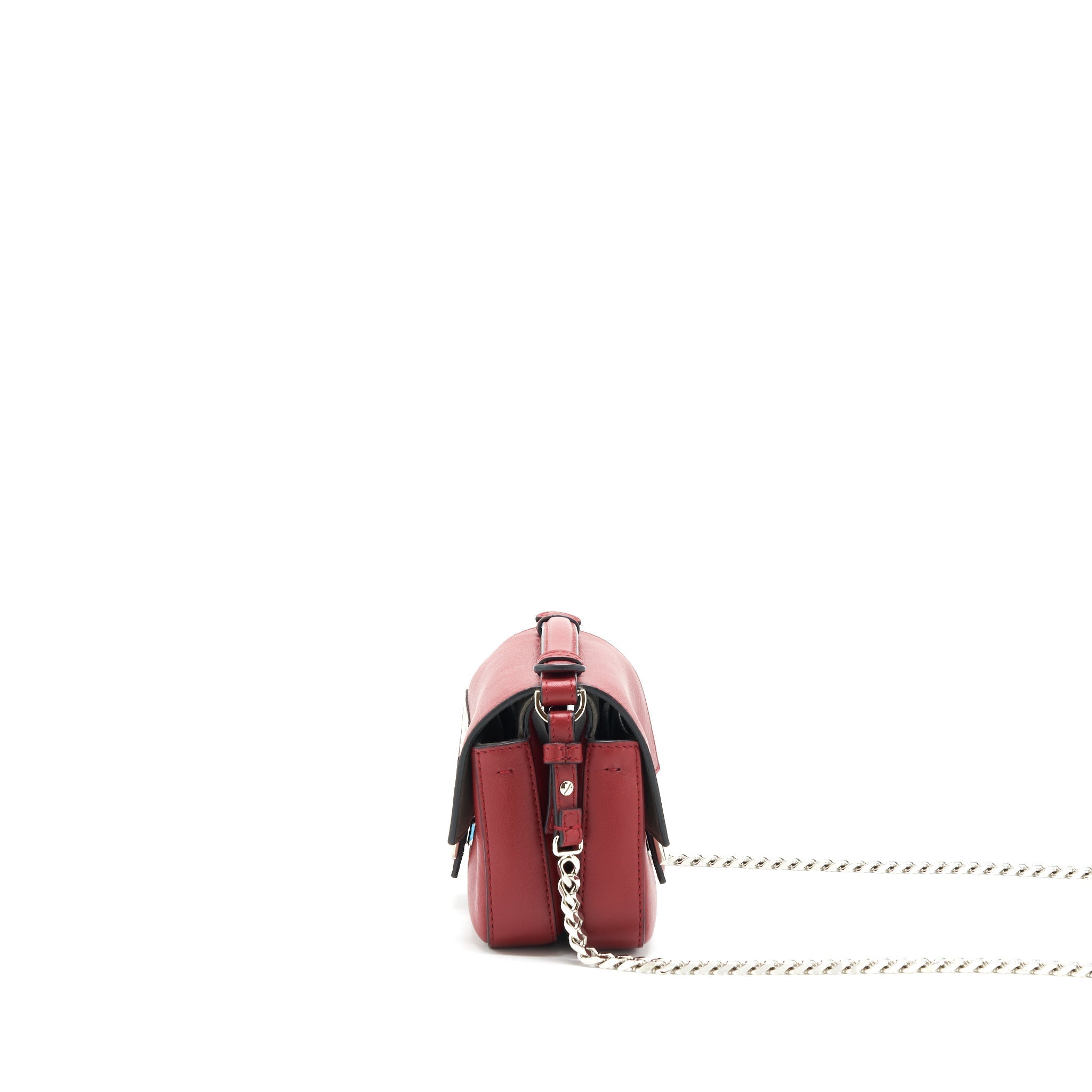 FENDI MICRO MONSTER BAGUETTE BAG RED SHW