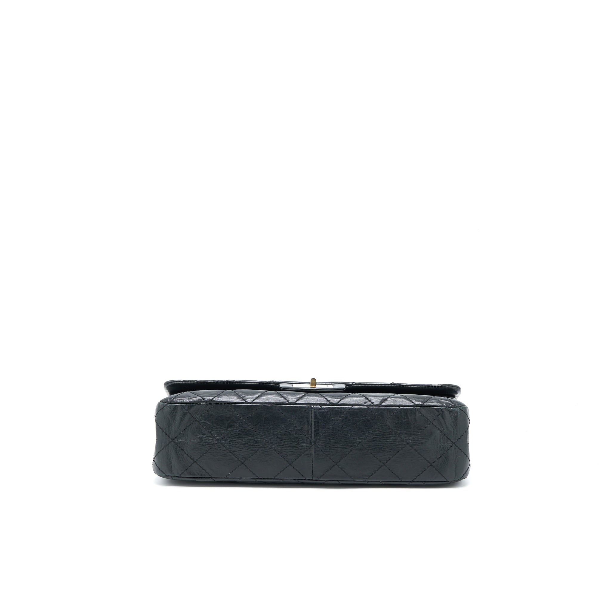 CHANEL 2.55 227 MAXI REISSUE FLAP BAG AGED CALFSKIN BLACK LGHW