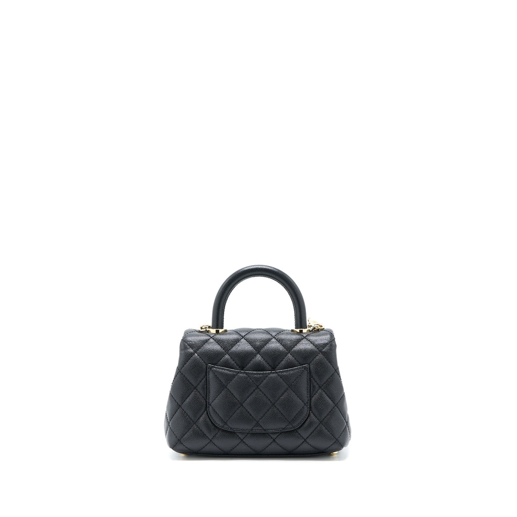 CHANEL EXTRA MINI COCO HANDLE CAVIAR BLACK LGHW