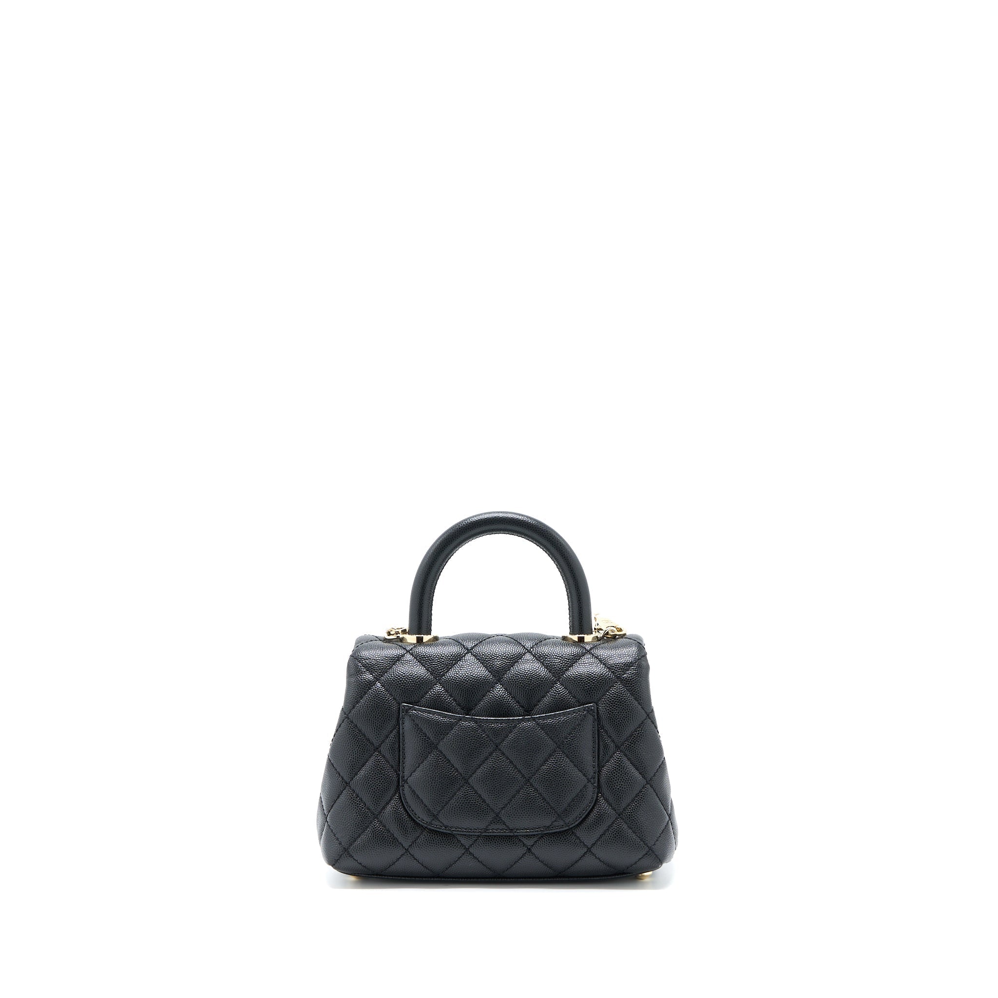 CHANEL EXTRA MINI COCO HANDLE CAVIAR BLACK LGHW