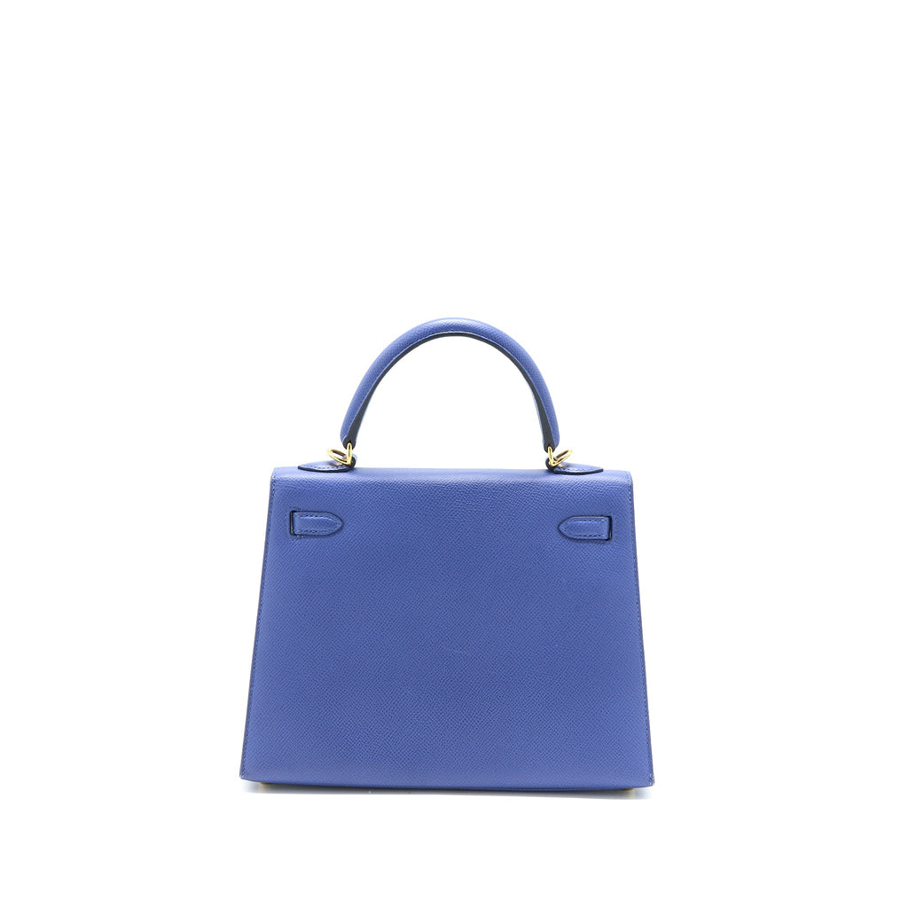 HERMES KELLY 25 EPSOM BLUE AGATE GHW