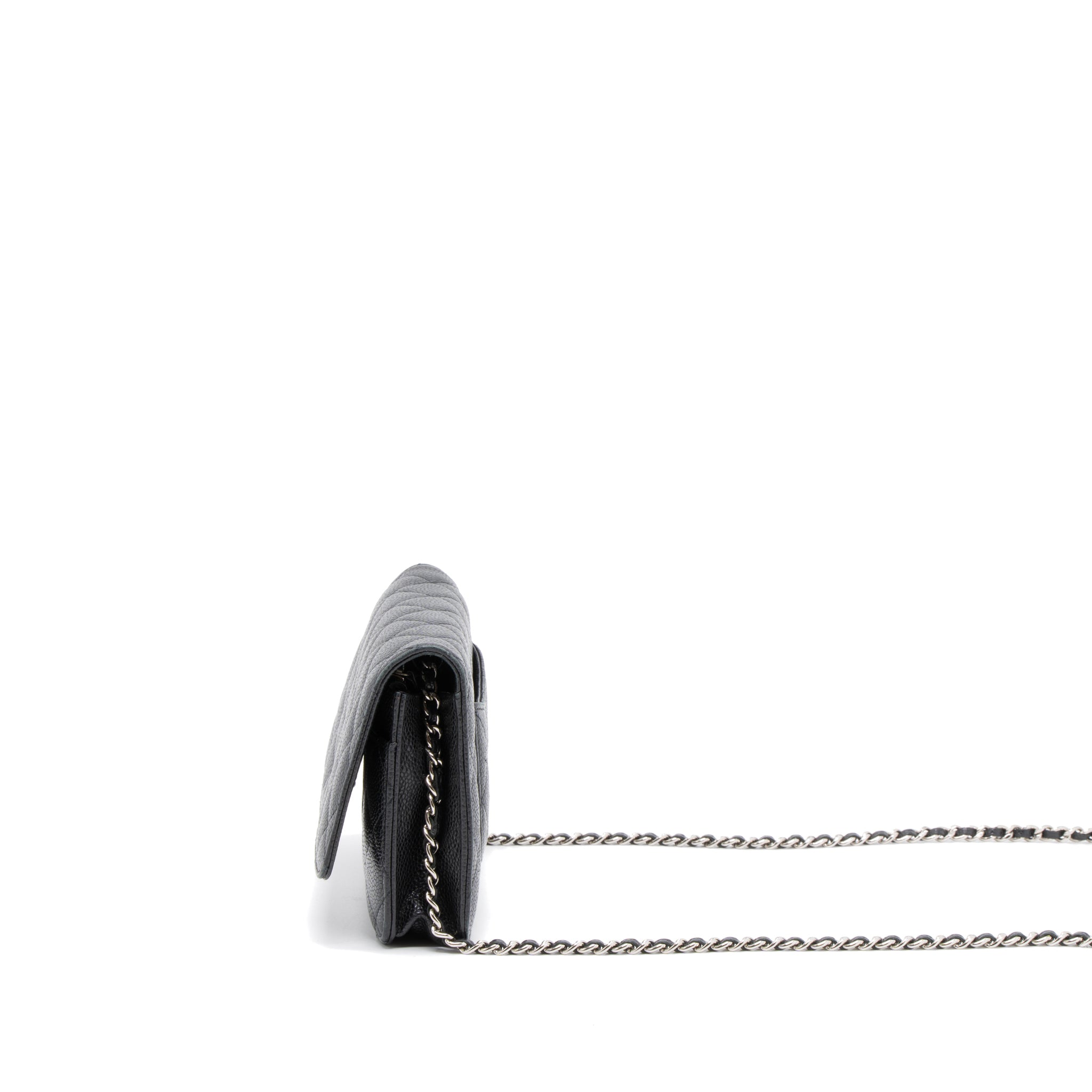 CHANEL CLASSIC WALLET ON CHAIN CAVIAR BLACK SHW