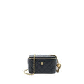 CHANEL PEARL CRUSH LONG VANITY LAMBSKIN BLACK GHW (MICROCHIP)