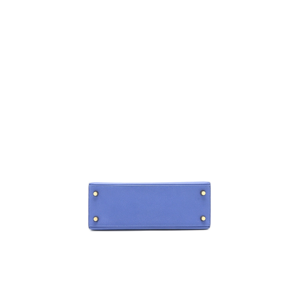 HERMES KELLY 25 EPSOM BLUE AGATE GHW