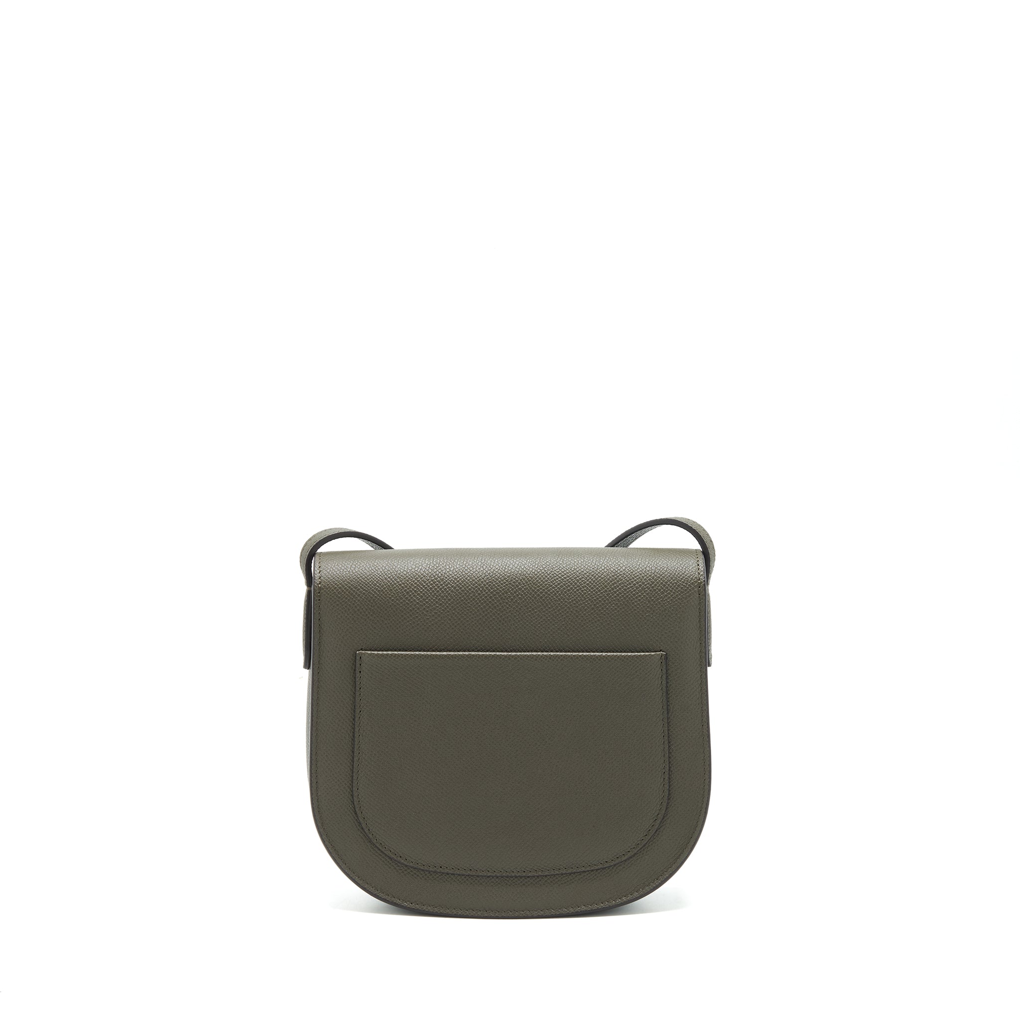 CELINE SMALL TROTTEUR BAG GRAINED CALFSKIN OLIVE GREEN GHW