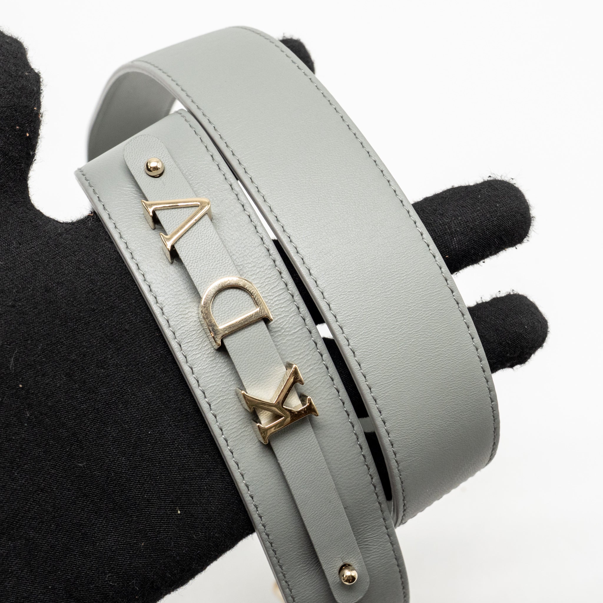 DIOR SMALL LADY DIOR MY ABCDIOR BAG LAMBSKIN GREY STONE LGHW